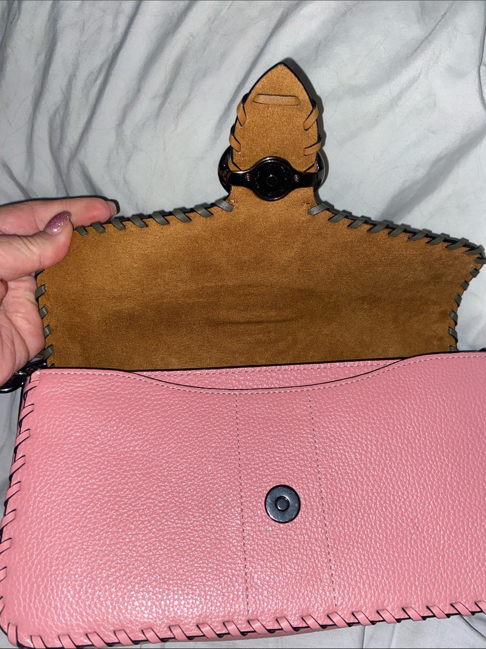 Coach Whipstitch Colorblock Georgie Crossbody/Shoulder Bag Like New - Picture 6 of 10